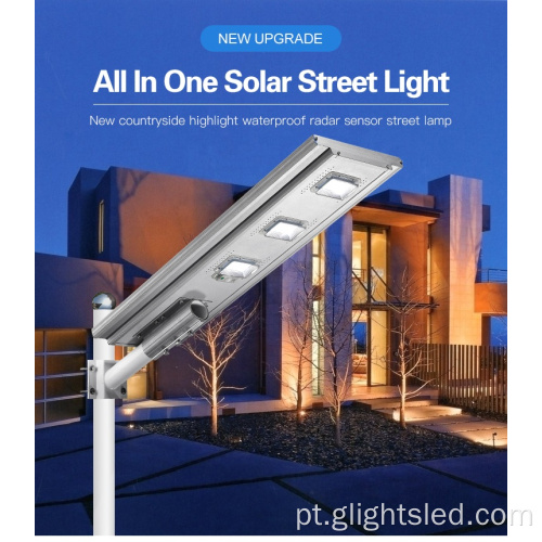 All in One 50W 100W 150W Outdoor IP65 LED Solar Street Light